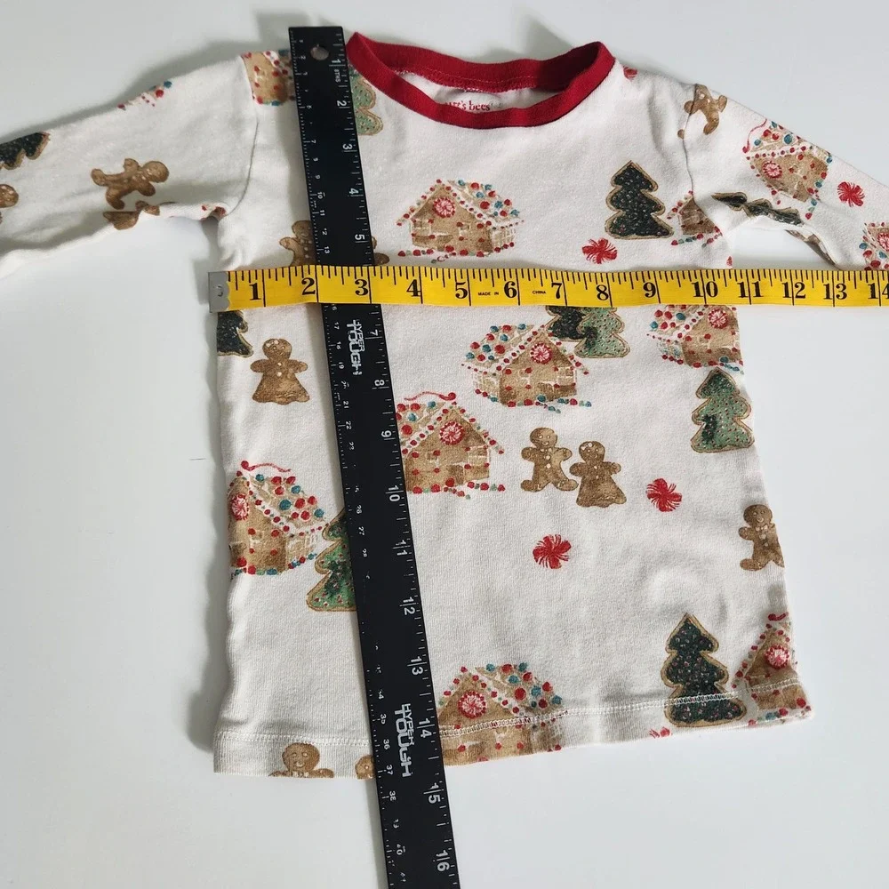 Burt's Bees Kids size 4T 100% Organic Cotton Gingerbread Christmas Pajama Set‎